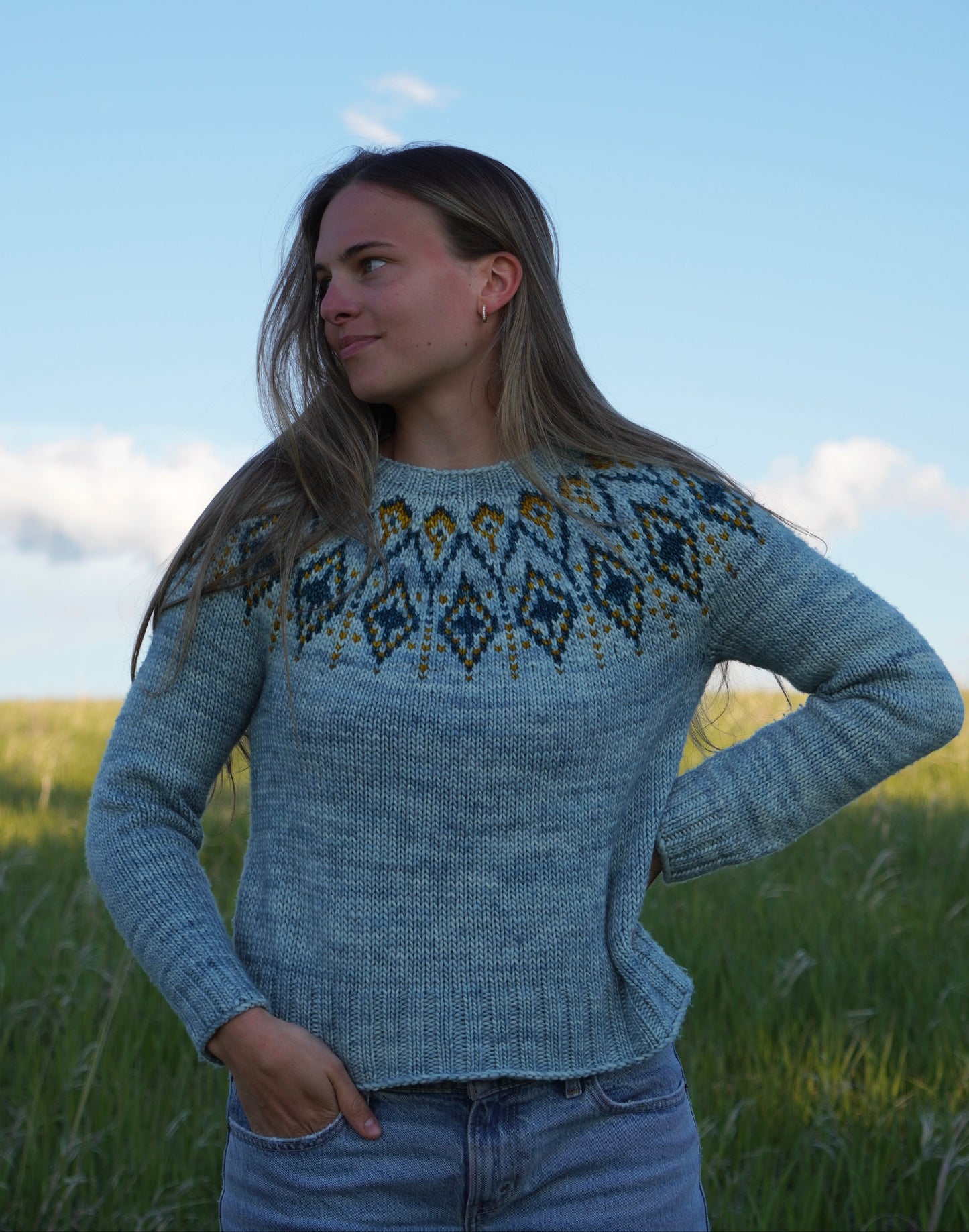 Waterfall Sweater Knitting Kit