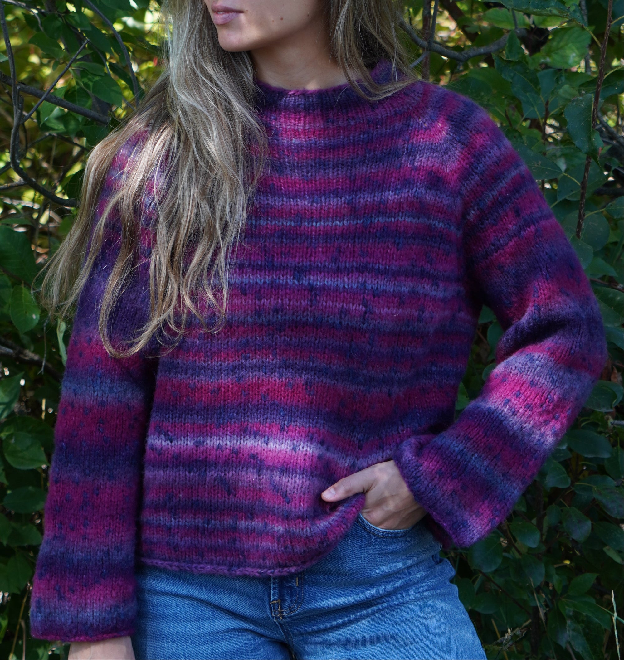 Glow Raglan Lite Sweater Pattern