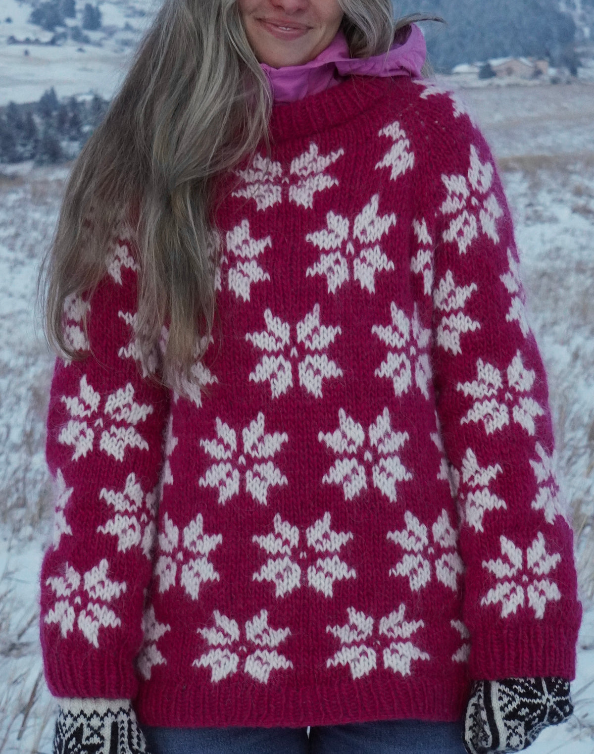 Snowflake Sweater Knitting Kit
