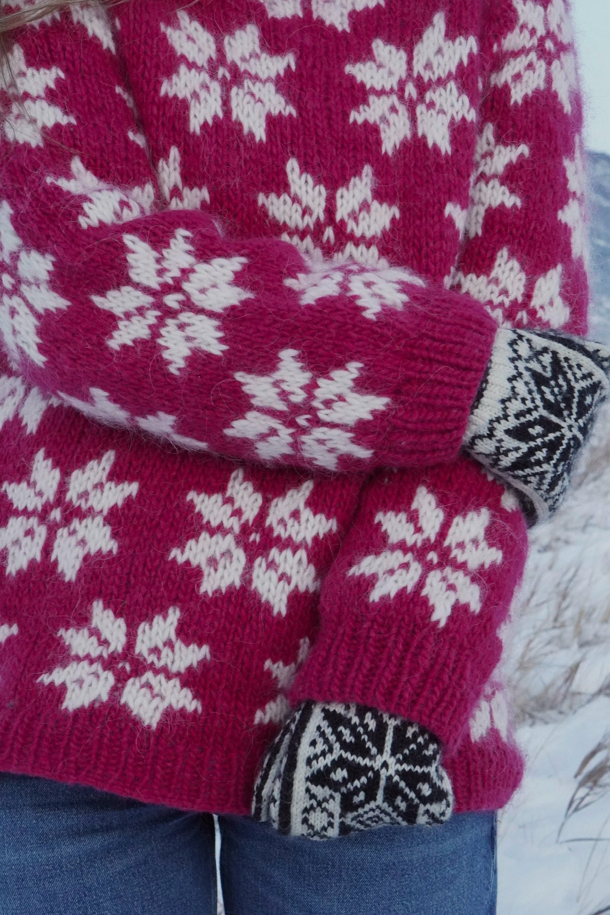 Snowflake Sweater Knitting Kit