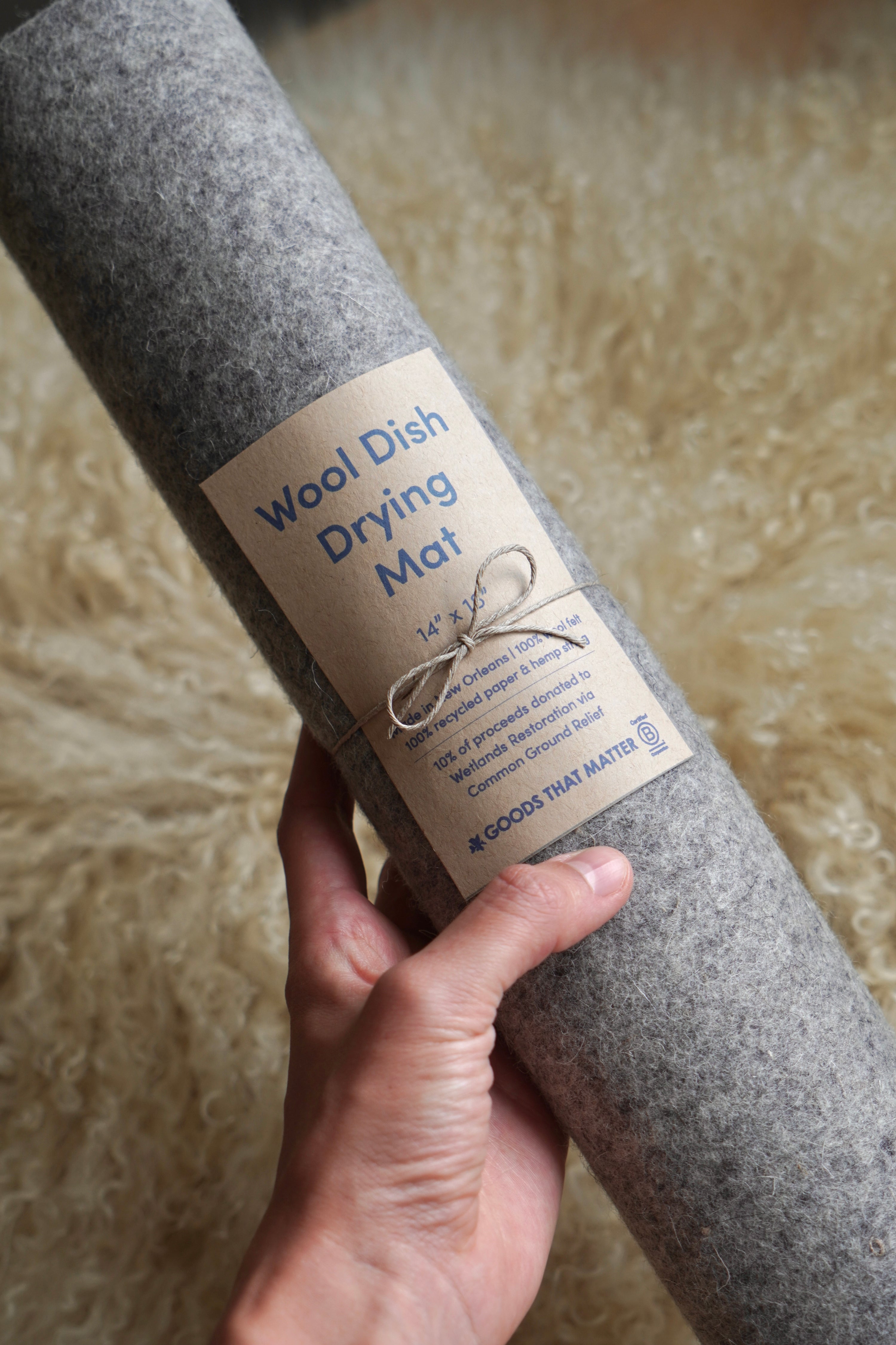 Wool Dish Drying Mat